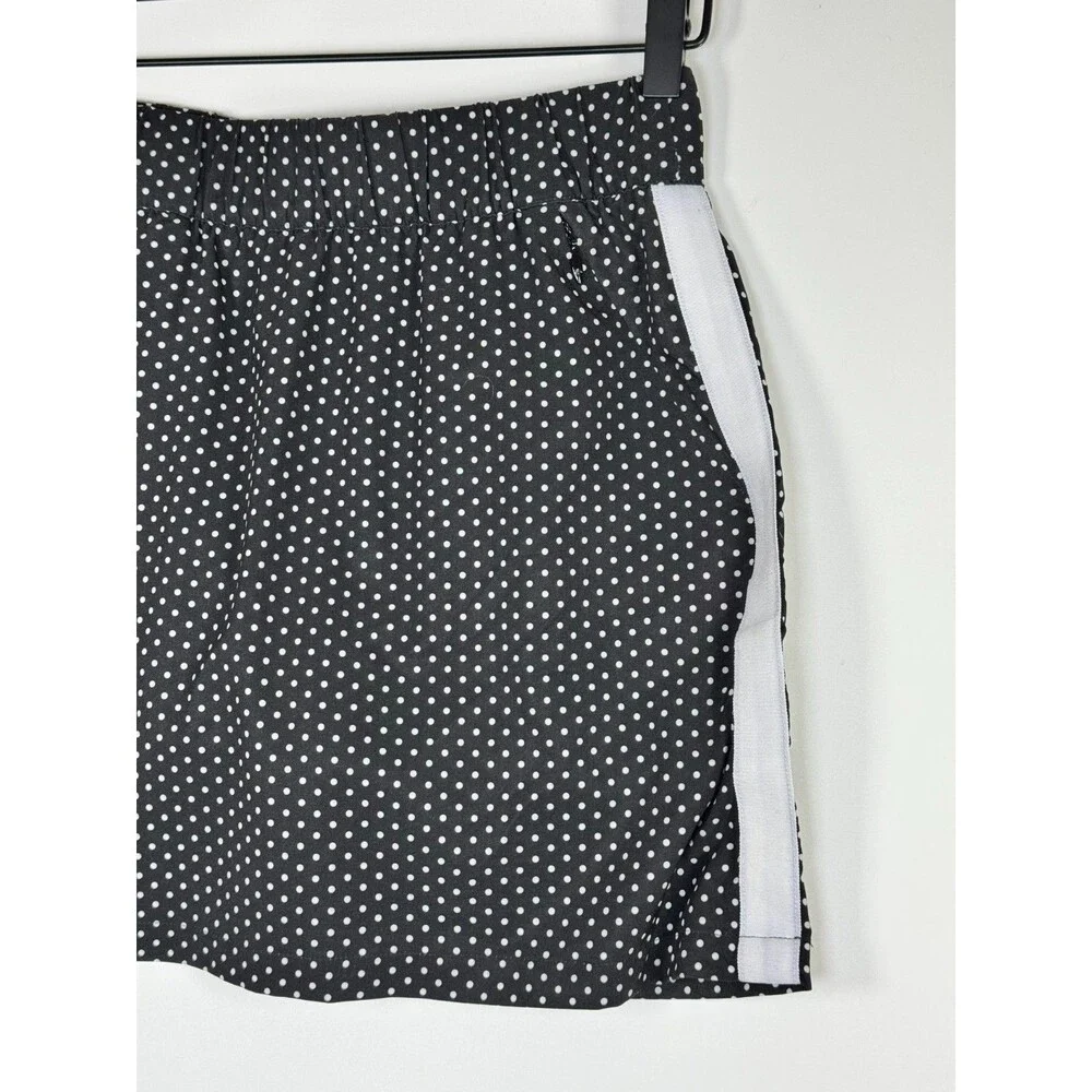 T by Talbots Skort XS Black White‎ Polka Dot Stretch Active Golf Tennis Preppy